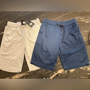 Men's Blue and Gray Shorts